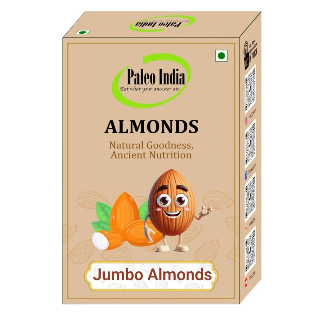 Paleo India California Jumbo Badam Almonds 500 Gm